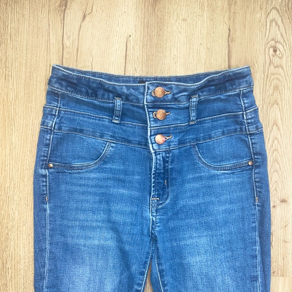 Refuge High Rise Button Skinny Jeans - Picture 3 of 6